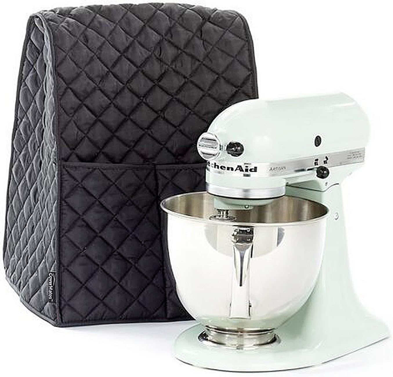 Nettypro High quality Stand Mixer Cover Dustproof cover with Pocket and Organizer Bag for Kitchenaid,Sunbeam,Cuisinart,Hamilton Mixer ,Black