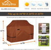 NettyPro Waterproof Heavy Duty BBQ Grill Cover 3-6 Burner Gas Barbecue Grill Cover,Fadeproof & UV Resistant, Barbecue Gas Grill Cover for Weber, Char-Broil, Brinkmann, Jenn Air, Nexgrill Grills and More, 52" 56“ 60” 68" 70“ Inch optional,Brown color