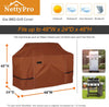 NettyPro Waterproof Heavy Duty BBQ Grill Cover 3-6 Burner Gas Barbecue Grill Cover,Fadeproof & UV Resistant, Barbecue Gas Grill Cover for Weber, Char-Broil, Brinkmann, Jenn Air, Nexgrill Grills and More, 52" 56“ 60” 68" 70“ Inch optional,Brown color