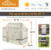 NettyPro Waterproof Heavy Duty BBQ Grill Cover 52" 56“ 60” 64" 68“ Inch 3-6 Burner Gas Barbecue Grill Cover, Fits Weber Char-Broil Nexgrill Brinkmann Grills and More, Beige color, 52W | 56W | 60W | 64W | 70W X24D X46H optional