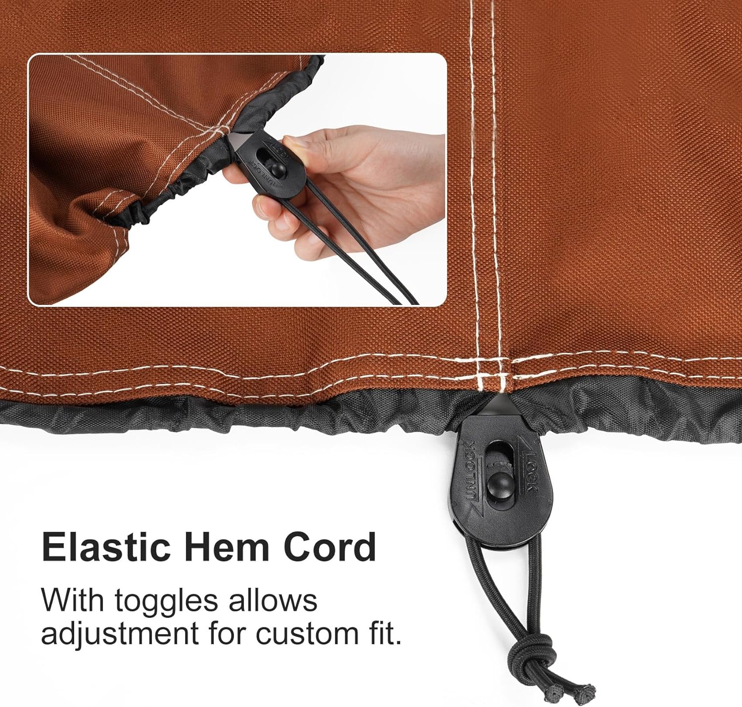 NettyPro Grill Cover for Small Q Series Grills, Waterproof Heavy Duty Portable Grill Cover for Q 1400/1000/2000/200/2400 Series and Baby Q Gas Grill, Brown and Black optional