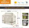 NettyPro Waterproof Heavy Duty BBQ Grill Cover 52" 56“ 60” 64" 68“ Inch 3-6 Burner Gas Barbecue Grill Cover, Fits Weber Char-Broil Nexgrill Brinkmann Grills and More, Beige color, 52W | 56W | 60W | 64W | 70W X24D X46H optional