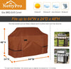 NettyPro Waterproof Heavy Duty BBQ Grill Cover 3-6 Burner Gas Barbecue Grill Cover,Fadeproof & UV Resistant, Barbecue Gas Grill Cover for Weber, Char-Broil, Brinkmann, Jenn Air, Nexgrill Grills and More, 52" 56“ 60” 68" 70“ Inch optional,Brown color