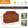 NettyPro Waterproof Heavy Duty BBQ Grill Cover 3-6 Burner Gas Barbecue Grill Cover,Fadeproof & UV Resistant, Barbecue Gas Grill Cover for Weber, Char-Broil, Brinkmann, Jenn Air, Nexgrill Grills and More, 52" 56“ 60” 68" 70“ Inch optional,Brown color