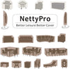 NettyPro Waterproof Heavy Duty BBQ Grill Cover 52" 56“ 60” 64" 68“ Inch 3-6 Burner Gas Barbecue Grill Cover, Fits Weber Char-Broil Nexgrill Brinkmann Grills and More, Beige color, 52W | 56W | 60W | 64W | 70W X24D X46H optional