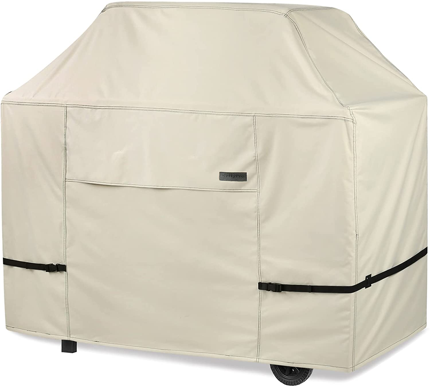 NettyPro Waterproof Heavy Duty BBQ Grill Cover 52" 56“ 60” 64" 68“ Inch 3-6 Burner Gas Barbecue Grill Cover, Fits Weber Char-Broil Nexgrill Brinkmann Grills and More, Beige color, 52W | 56W | 60W | 64W | 70W X24D X46H optional