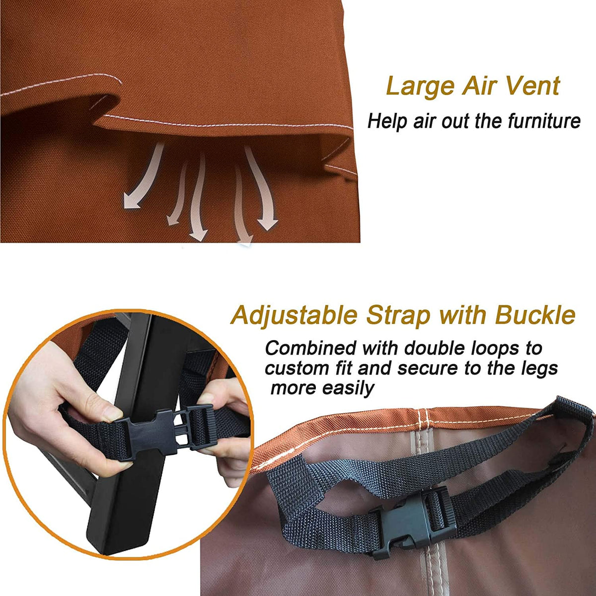 NettyPro Outdoor Dining Chair Covers, 26" 30" 34" 2pack a set Standard NETTY PRO