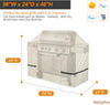 NettyPro Waterproof Heavy Duty BBQ Grill Cover 52" 56“ 60” 64" 68“ Inch 3-6 Burner Gas Barbecue Grill Cover, Fits Weber Char-Broil Nexgrill Brinkmann Grills and More, Beige color, 52W | 56W | 60W | 64W | 70W X24D X46H optional