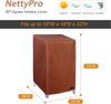 NettyPro Electric Smoker Cover 19" 32" 40" Inch Waterproof Heavy Duty Outdoor Patio Square Grill Smoker Cover，Brown color,Small,medium optional