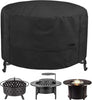 NettyPro Fire Pit Cover Round Fade Resiatant Waterproof 600D Outdoor Patio Firepit Cover for Small Fireplace Fire Bowl Solo Stove Bonfire Yukon, 28 x 18 Inchs, Black