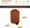 NettyPro Kettle Grill Cover 22 inch, Heavy Duty Waterproof Outdoor Small Charcoal Grill Cover Round, Brown