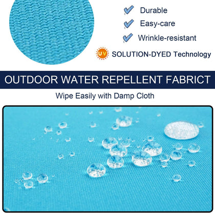 NettyPro Outdoor Cushion Covers Replacement Set 4 Water Repellent UV Resistant Patio Chair Seat Cushion Slipcover with Zipper and Tie,different dimension optional, 20x18x4 Inch, 22x20x4 Inch, 24x22x4 Inch, 24x24x4 Inch, Peacock Blue