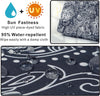 NettyPro Outdoor Cushion Covers for Patio Furniture 4 Pack UV Resistant Water Repellent Patio Chair Seat Cushion Slipcovers,20x18x4 Inch,22x20x4 Inch, 24x22x4 Inch, 24x24x4 Inch, Replacement Cover Only, Slate Grey Paisley