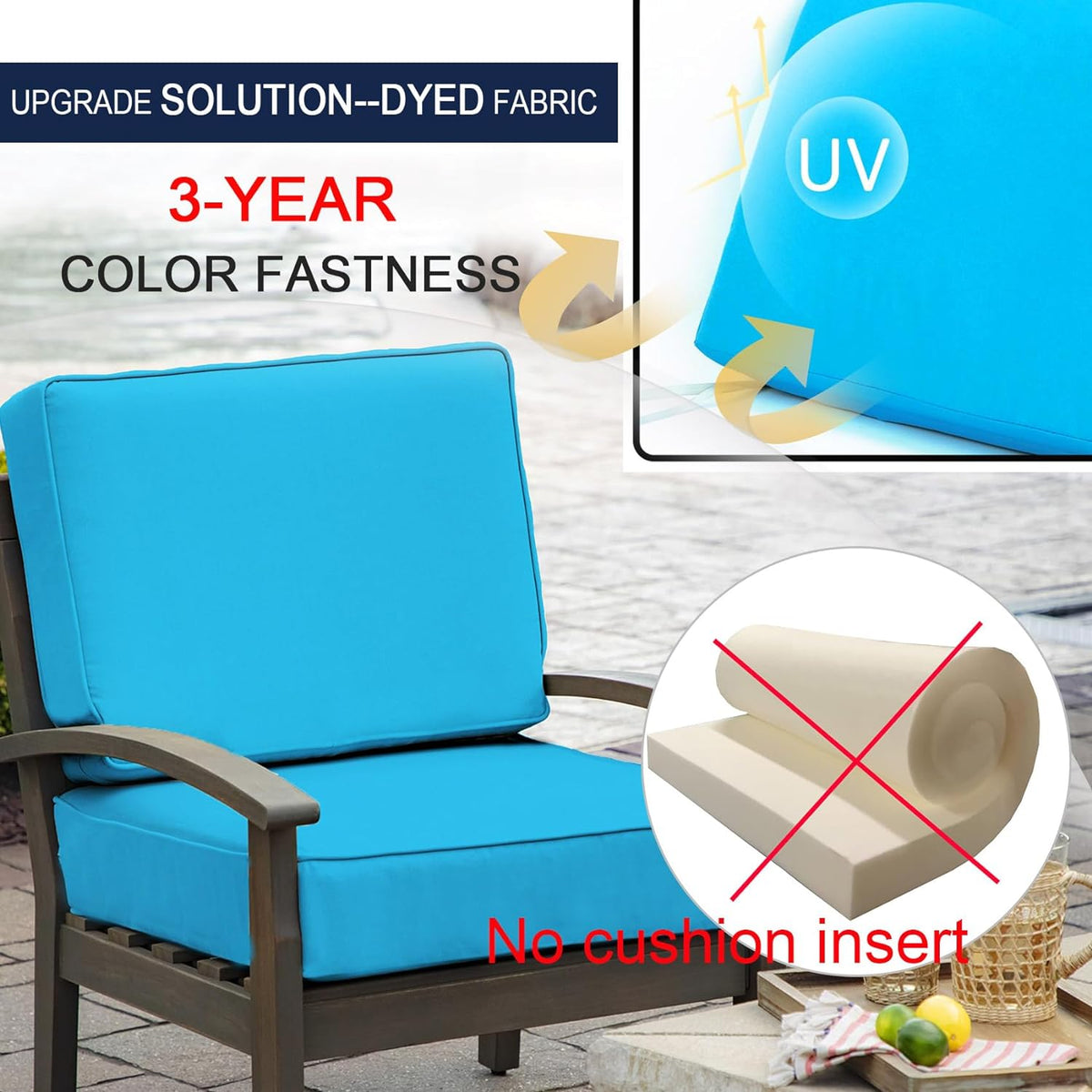 Waterproof Outdoor Patio Furniture Seat Pads Cushion Covers NettyPro Outdoor Cushion Slipcovers Waterproof