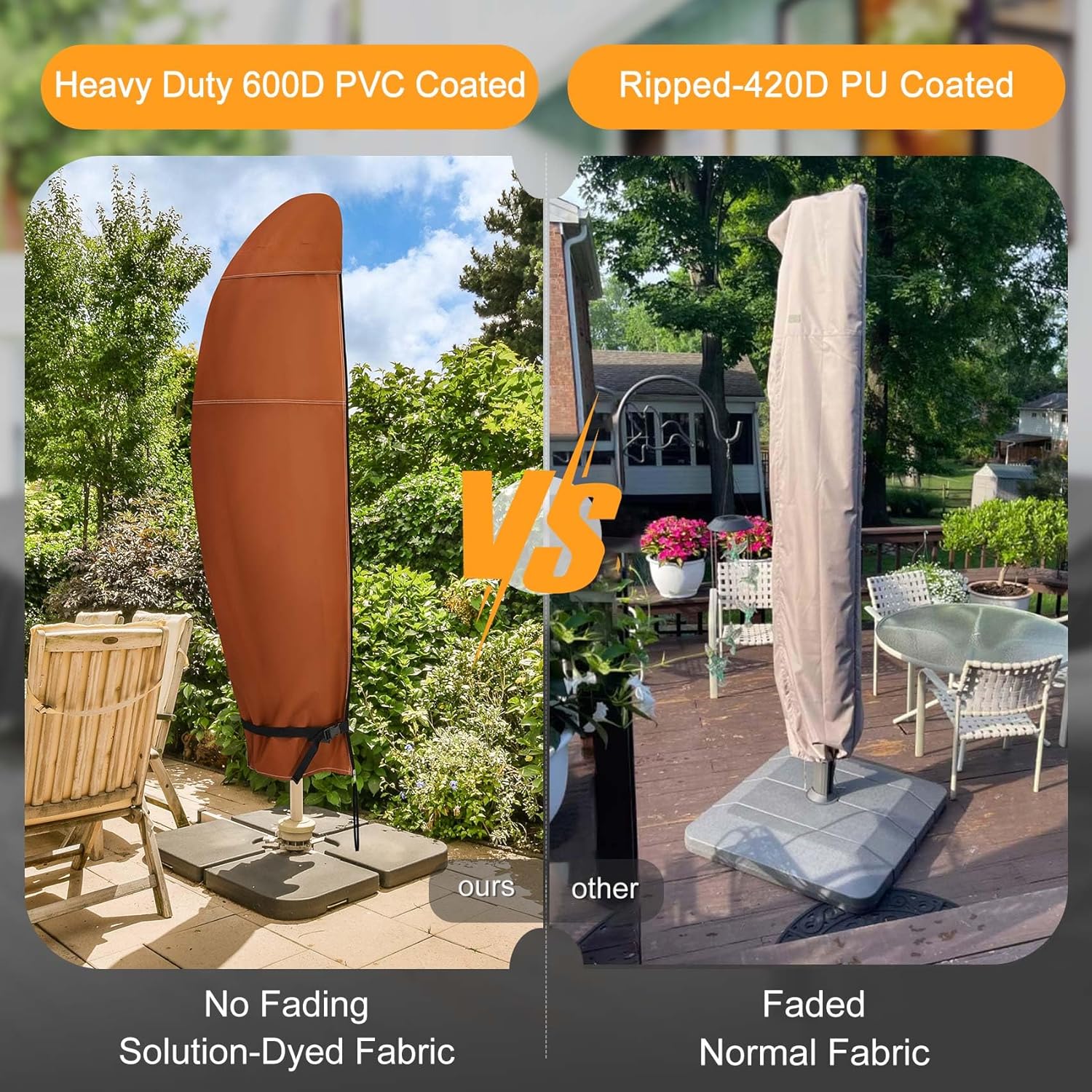NettyPro Patio Outdoor Umbrella Cover for 7.5 to 14FT Offset Umbrella, – NETTY PRO NettyPro Patio Outdoor Umbrella Cover for 7.5 to 14FT Offset Umbrella, – NETTY PRO