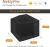 NettyPro Fire Pit Cover Fade Resiatant Waterproof Heavy Duty 600D Outdoor Patio Square Firepit Cover for Gas Propane Fire Pit Table, 44 x 44 x 24 Inch, different dimension optional, Black