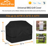 NettyPro Grill Cover Heavy Duty Waterproof, Fadeproof & UV Resistant, Barbecue Gas Grill Cover for Weber, Char-Broil, Brinkmann, Jenn Air, Nexgrill Grills and More, 44" 48" 52" 56" 60" 64" 70" 72" Inch optional,Black color