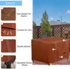 NettyPro Waterproof Patio Ottoman Cover Square Outdoor Furniture Side Table Cover, 20L x 20W x 18H, 24L x 24W x 20H ,28L x 28W x 20H,32L x 32W x 18H inch, Brown color