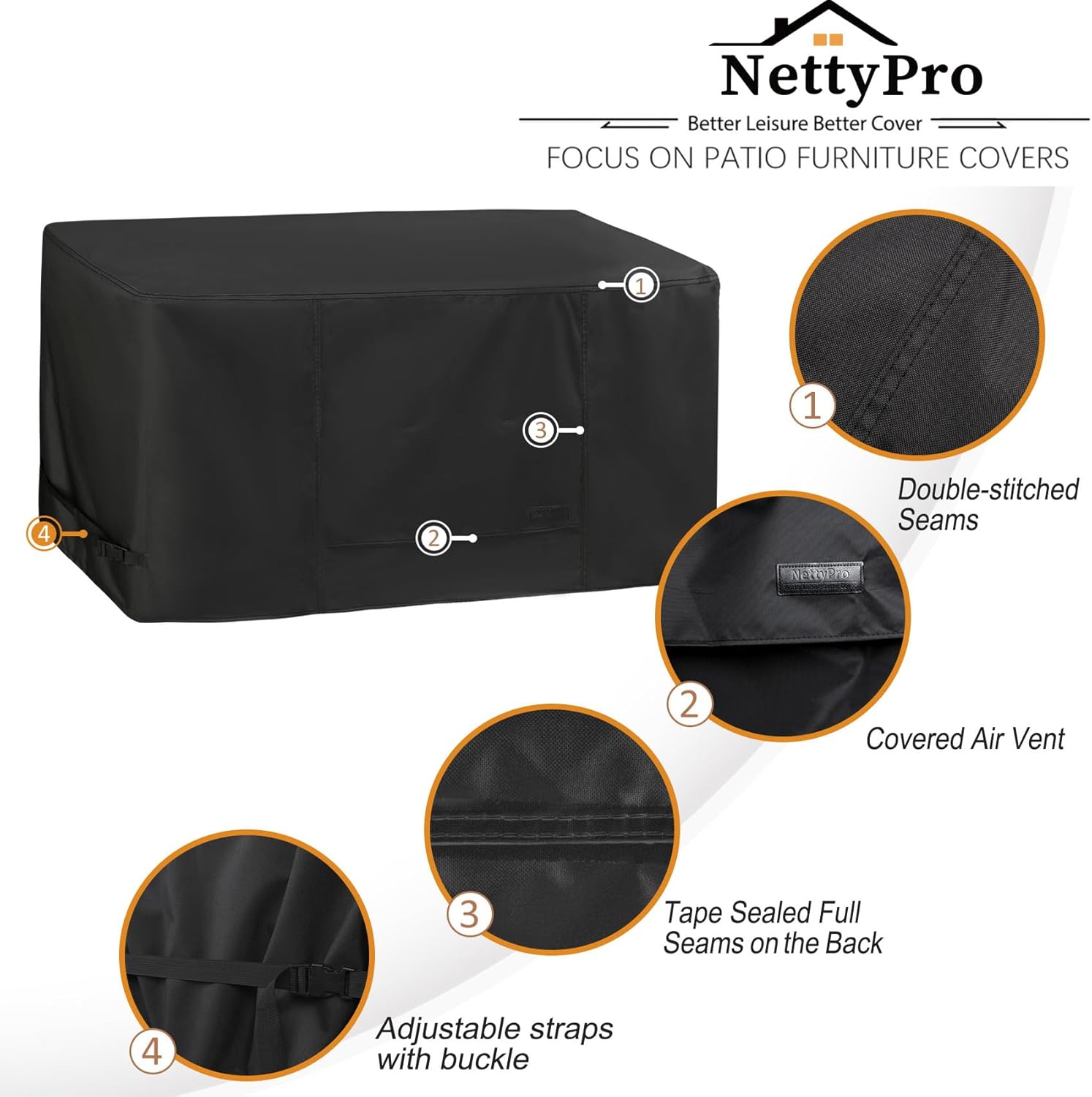 Netty Bench NettyPro Deck Box Cover, Outdoor Patio Waterproof Storage Box Bench Co ...