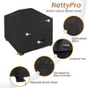 NettyPro Fire Pit Cover Fade Resiatant Waterproof Heavy Duty 600D Outdoor Patio Square Firepit Cover for Gas Propane Fire Pit Table, 44 x 44 x 24 Inch, different dimension optional, Black