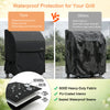 NettyPro BBQ Grill Cover Heavy Duty Waterproof 32 Inch, Fadeproof & UV Resistant, Barbecue Cover for Small Weber, Char-Broil, Brinkmann, Jenn Air, Nexgrill Grills 2 Burner, Black
