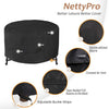 NettyPro Fire Pit Cover Round Fade Resiatant Waterproof 600D Outdoor Patio Firepit Cover for Small Fireplace Fire Bowl Solo Stove Bonfire Yukon, 28 x 18 Inchs, Black