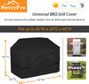 NettyPro Grill Cover Heavy Duty Waterproof, Fadeproof & UV Resistant, Barbecue Gas Grill Cover for Weber, Char-Broil, Brinkmann, Jenn Air, Nexgrill Grills and More, 44" 48" 52" 56" 60" 64" 70" 72" Inch optional,Black color