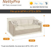 NettyPro Outdoor Sofa Cover Waterproof 2 seater and 3 Seater Patio Couch Cover, Patio Furniture Deep Lounge Sofa Covers with Air Vent and Handle,58"W x 37"D x 35"H, 79"W x 38"D x 35"H, 88"W x 38"D x 35"H, Beige