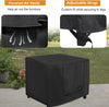 NettyPro Waterproof Patio Ottoman Cover Square Outdoor Furniture Side Table Cover, 20L x 20W x 18H, 24L x 24W x 20H ,28L x 28W x 20H,32L x 32W x 18H inch, Black color