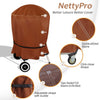 NettyPro Kettle Grill Cover 22 inch, Heavy Duty Waterproof Outdoor Small Charcoal Grill Cover Round, Brown