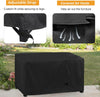 NettyPro Rectangular Fire Pit Table Cover Waterproof Heavy Duty Outdoor Patio Firepit Cover for Gas Propane Fire Pit Table Rectangle, 52 x 34 x 24 Inch, Black