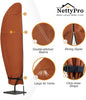 NettyPro Patio Outdoor Umbrella Cover for 7.5 to 14FT Offset Umbrella, Fade Resistant Waterproof Patio Cantilever Parasol Banana Umbrellas Cover with Zipper and Rod, Brown