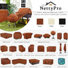 NettyPro Hot Tub Cover Protector 96 x 96 inch Waterproof Outdoor SPA Cover Cap for Square Hot Tub, Brown