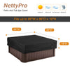 NettyPro Hot Tub Cover Protector Waterproof Outdoor SPA Cover Cap for Square Hot Tub, 76 x 76 inch, Black