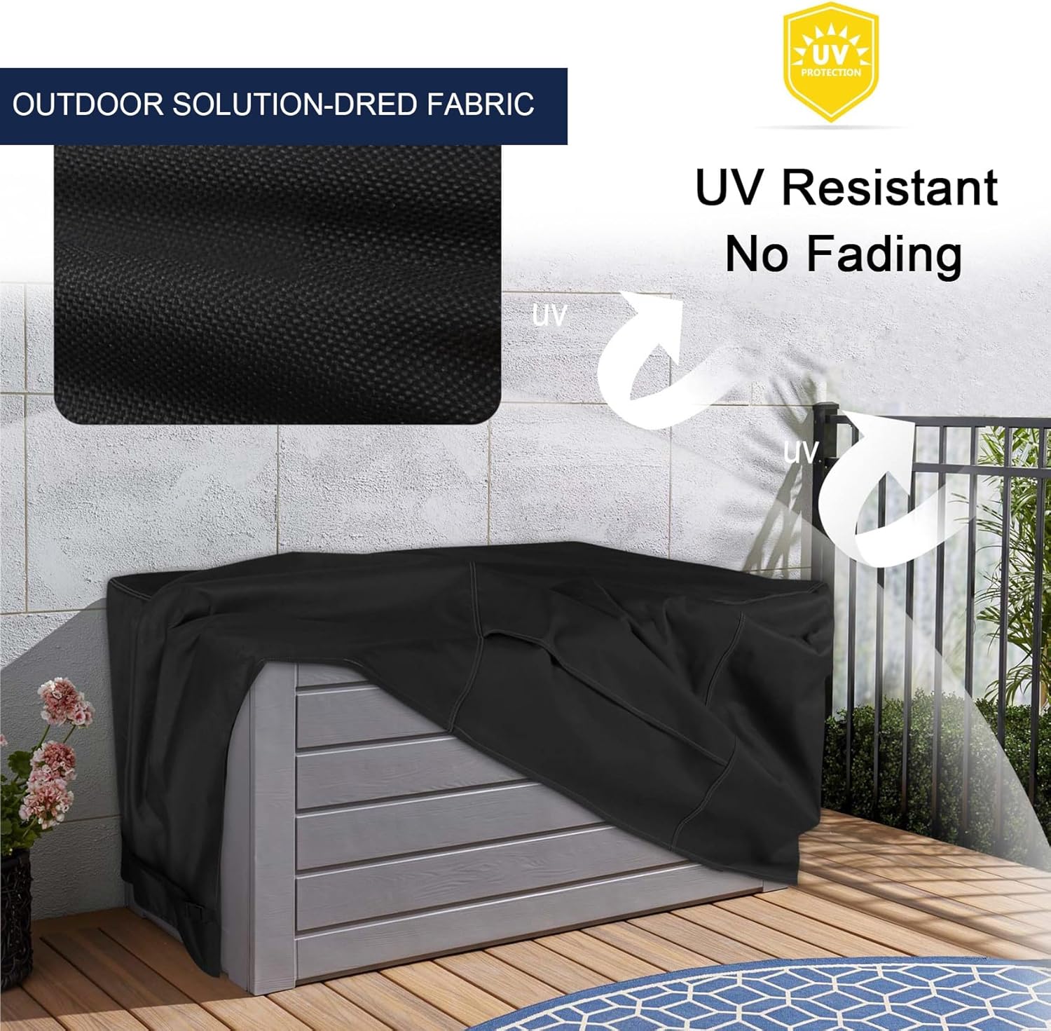 Netty Bench NettyPro Deck Box Cover, Outdoor Patio Waterproof Storage Box Bench Co ...