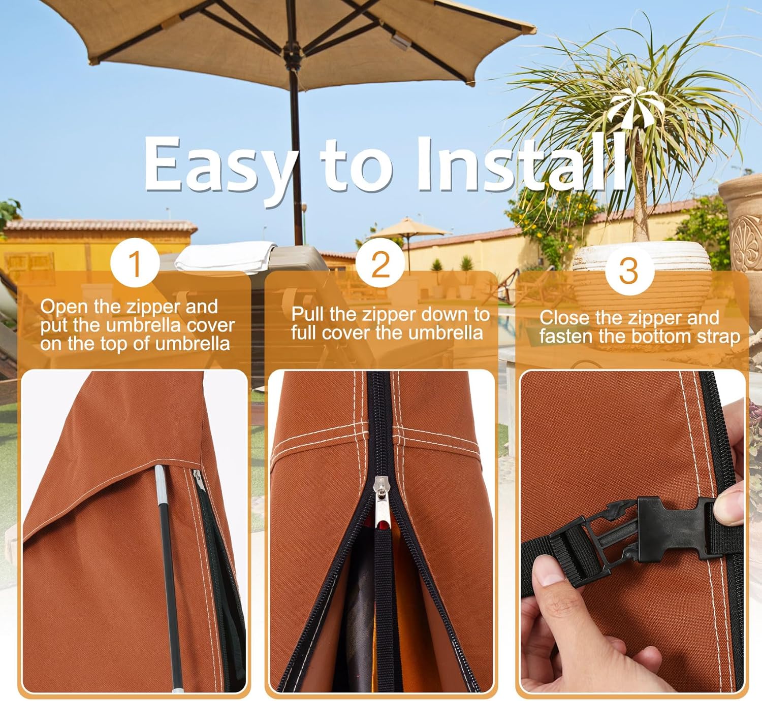 NettyPro Patio Outdoor Umbrella Cover for 7.5 to 14FT Offset Umbrella, – NETTY PRO NettyPro Patio Outdoor Umbrella Cover for 7.5 to 14FT Offset Umbrella, – NETTY PRO