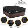 NettyPro Hot Tub Cover Protector Waterproof Outdoor SPA Cover Cap for Square Hot Tub, 76 x 76 inch, Black