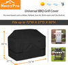 NettyPro Grill Cover Heavy Duty Waterproof, Fadeproof & UV Resistant, Barbecue Gas Grill Cover for Weber, Char-Broil, Brinkmann, Jenn Air, Nexgrill Grills and More, 44" 48" 52" 56" 60" 64" 70" 72" Inch optional,Black color