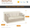 NettyPro Outdoor Sofa Cover Waterproof 2 seater and 3 Seater Patio Couch Cover, Patio Furniture Deep Lounge Sofa Covers with Air Vent and Handle,58"W x 37"D x 35"H, 79"W x 38"D x 35"H, 88"W x 38"D x 35"H, Beige