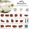 NettyPro Patio Outdoor Umbrella Cover for 7.5 to 14FT Offset Umbrella, Fade Resistant Waterproof Patio Cantilever Parasol Banana Umbrellas Cover with Zipper and Rod, Brown