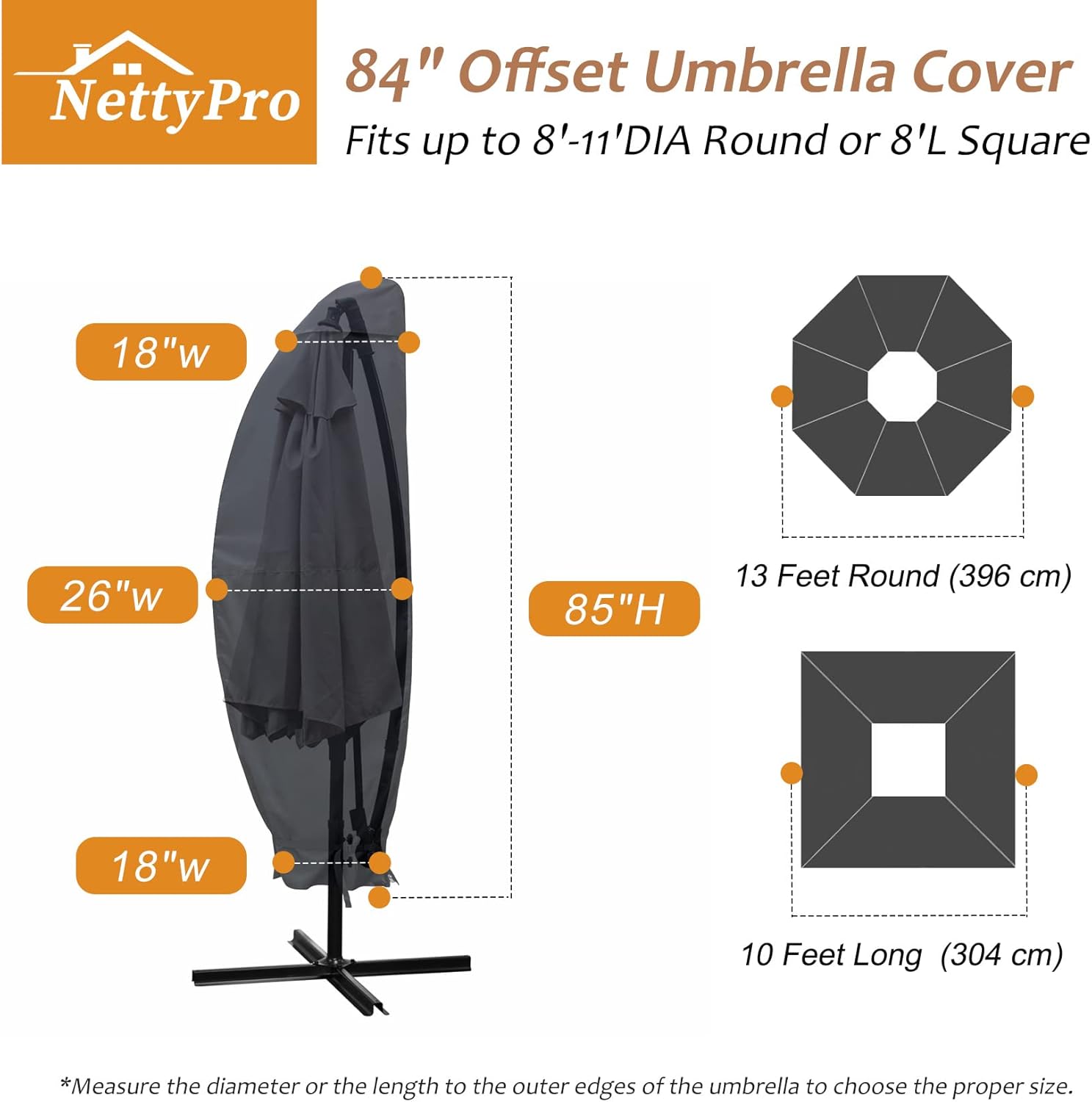 NettyPro Patio Umbrella Cover for 10 to 11FT Offset Umbrella, Waterpro – NETTY PRO NettyPro Patio Umbrella Cover for 10 to 11FT Offset Umbrella, Waterpro – NETTY PRO