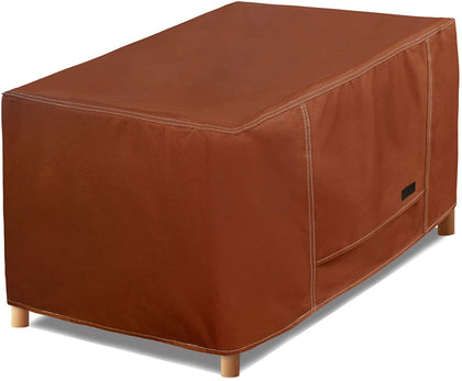 NettyPro Waterproof Heavy Duty Outdoor Patio Coffee Table Cover Rectangular 36W x 20D x 18H | 42W x 23D x 18H | 48W x 26D x 18H Inch, Brown color