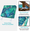 Nettypro Patio Cushion Cover Tropical Leaf 20" 22" 24" Water Repellent UV Resistant Outdoor Chair Seat Cushion Slipcover 20 X 18 X 4 INCH | 22 X 20 X 4 INCH | 24 X 24 X 4 INCH