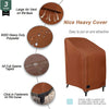 NettyPro Stackable Chair Covers Waterproof Outdoor Patio Stack Chair Furniture Covers, 26 W x 35 D x 45 H Inch, Brown color