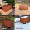 NettyPro Rectangular Fire Pit Table Cover 42" 48" 54" 58" Waterproof Heavy Duty Outdoor Patio Firepit Cover Rectangle, Brown color,42"W x 28"D x 24"H |  48"W x 28"D x 24"H | 54"W x 28"D x 24"H | 58"W x 30"D x 26"H optional