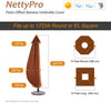 NettyPro Waterproof Umbrella Cover Outdoor Patio Offset Banana Umbrella Cover All Weather Protection, Fits Cantilever Offset Umbrella Up to 13 Feet, Brown