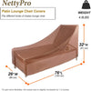 NettyPro Waterproof Patio Lounge Chair Covers 1 Pack,76" 82" 600D Heavy Duty Outdoor Furniture Chaise Lounge Covers 76L x 26W x 32H | 82L x 30W x 32H optional, Brown color