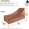 NettyPro Waterproof Patio Lounge Chair Covers 2 Pack,76" 82" 600D Heavy Duty Outdoor Furniture Chaise Lounge Covers 76L x 26W x 32H | 82L x 30W x 32H optional, Brown color