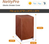 NettyPro Electric Smoker Cover 19" 32" 40" Inch Waterproof Heavy Duty Outdoor Patio Square Grill Smoker Cover，Brown color,Small,medium optional