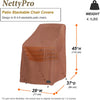 NettyPro Stackable Chair Covers Waterproof Outdoor Patio Stack Chair Furniture Covers, 26 W x 35 D x 45 H Inch, Brown color